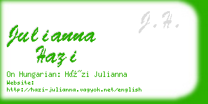 julianna hazi business card